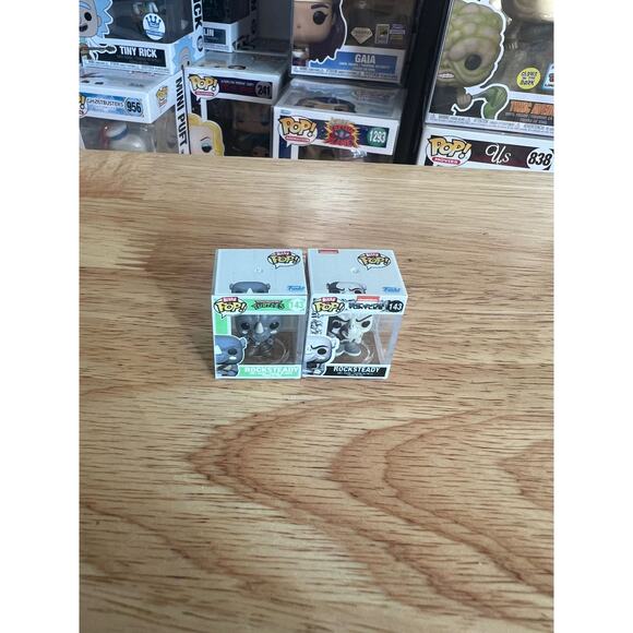 2 Rocksteady Funko Bitty Pops SDCC 4000 PIECE TMNT B&W Teenage Ninja Turtles TV - Picture 1 of 6